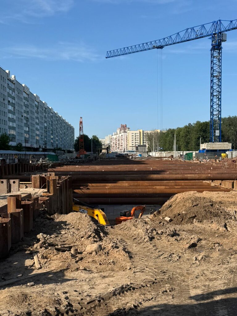 Шпунтовые ограждения при строительстве метрополитена